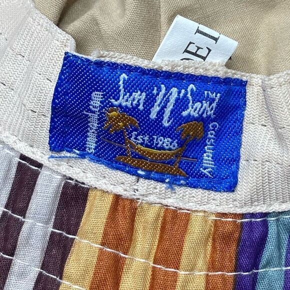 Sun ‘n’ Sand Wm’s OSFM Striped Large Brim Protective Floppy Bucket Hat Cap - Picture 4 of 4